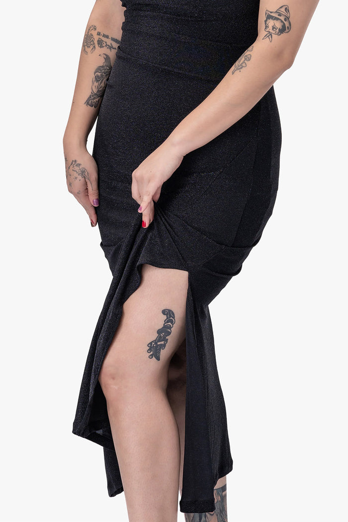 spaghetti strap gothic dress