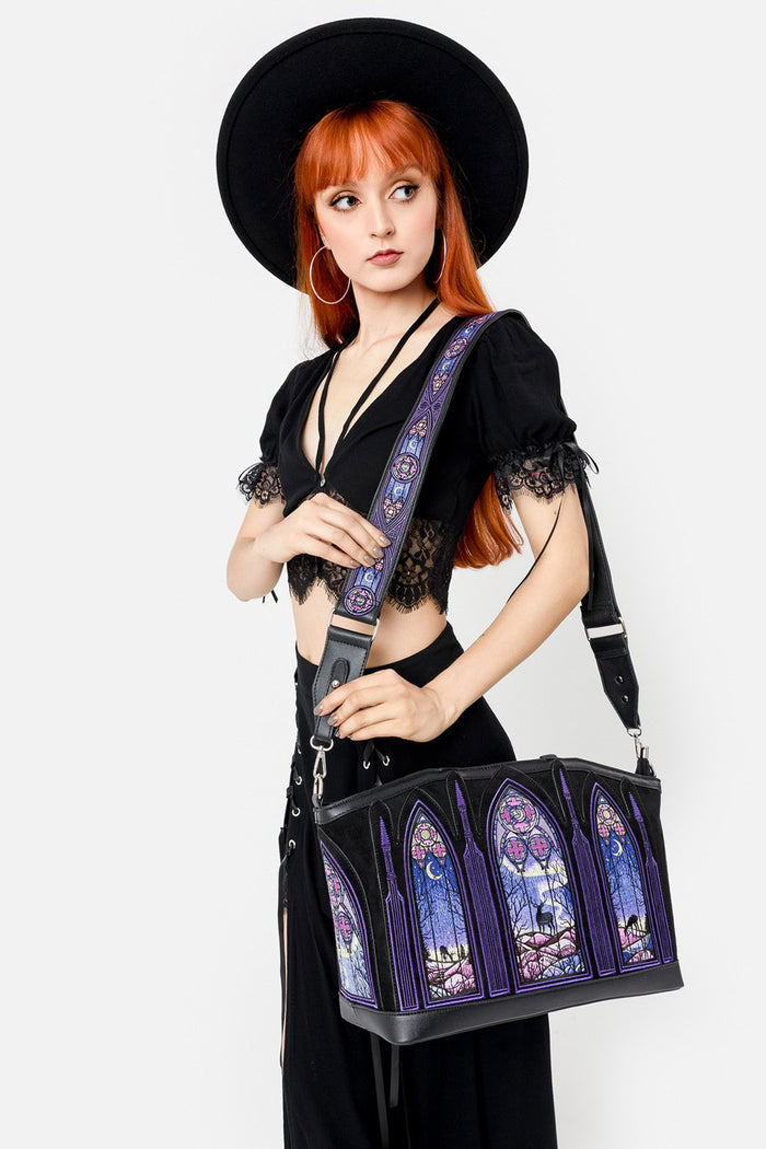 embroidered goth renaissance purse