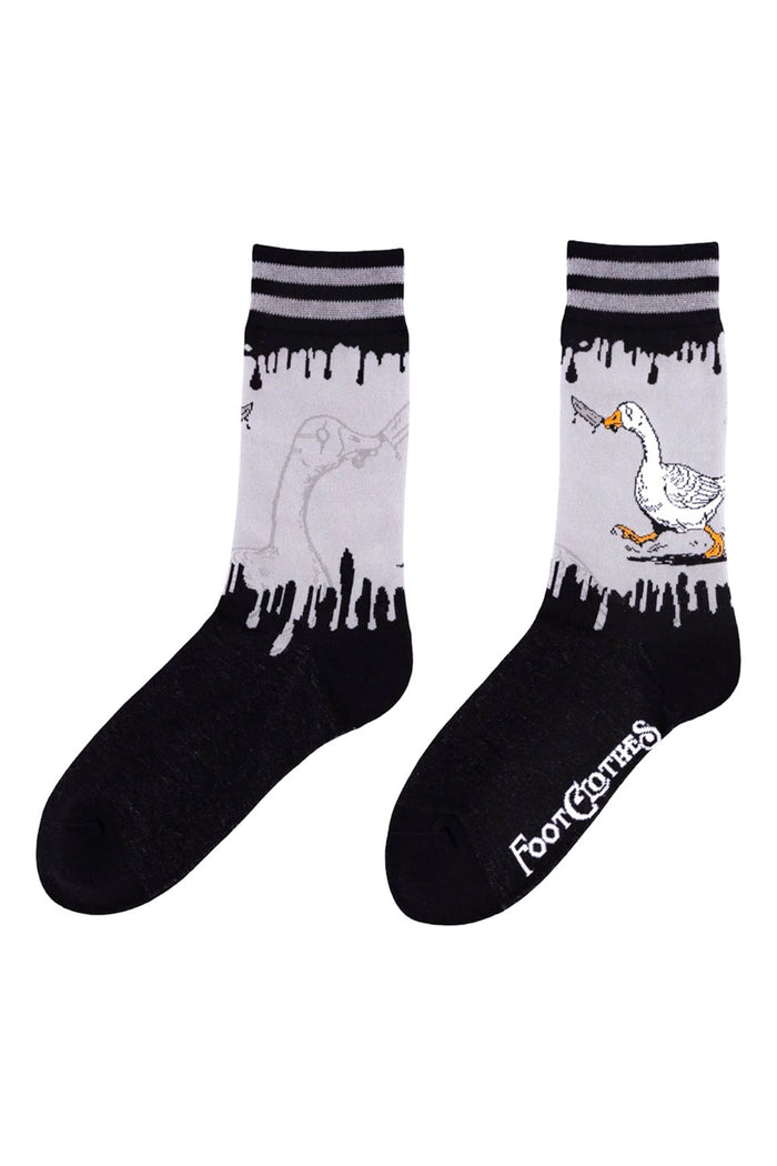 murder goose punk graphic socks