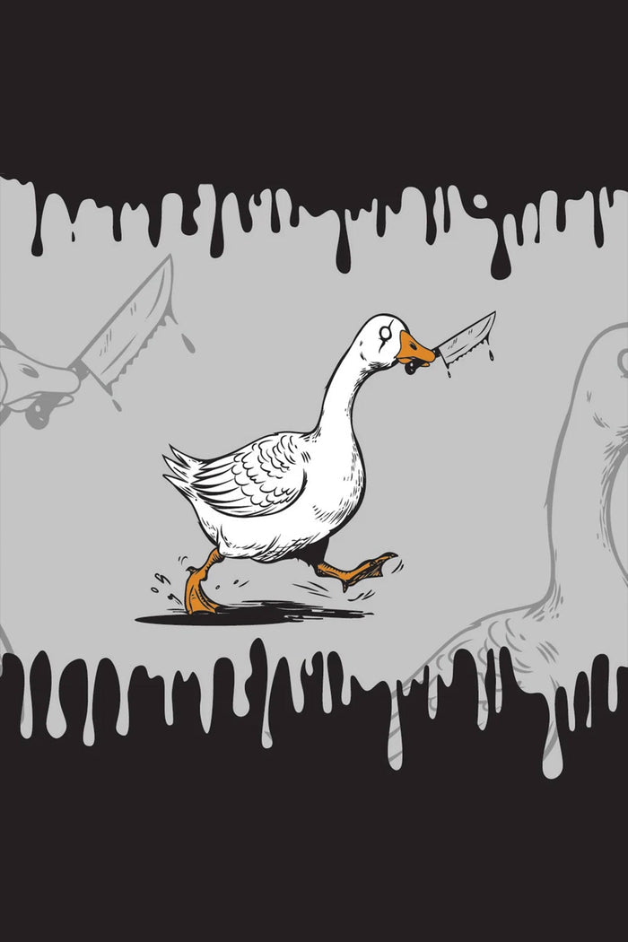 goose with knife goth grunge punk socks