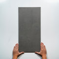 With Hand Nuvira Dark Grey Matte Porcelain Tile 300 x 600mm PBLTG1 - The Blue Space