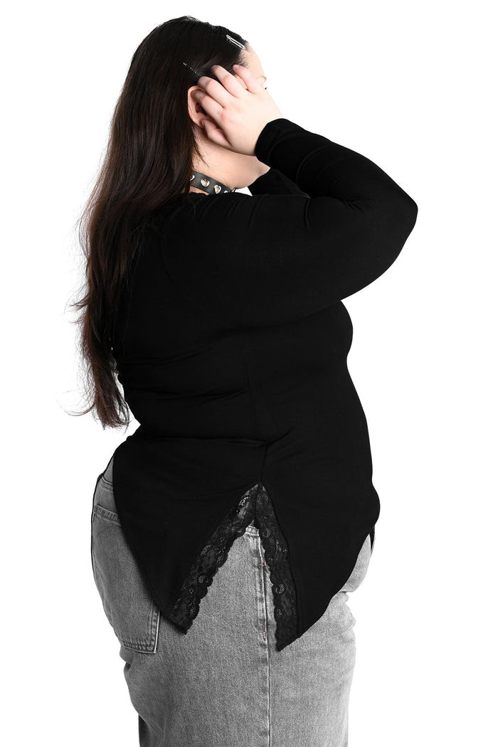 irregular hem top