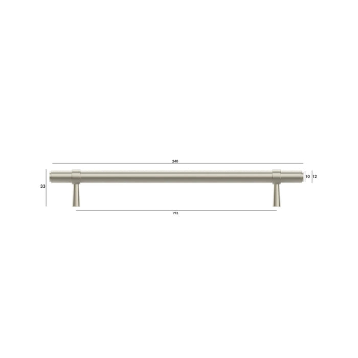Dimension Otti Astor 240mm Pull Handle Brushed Nickel ASHDL192-BN - The Blue Space