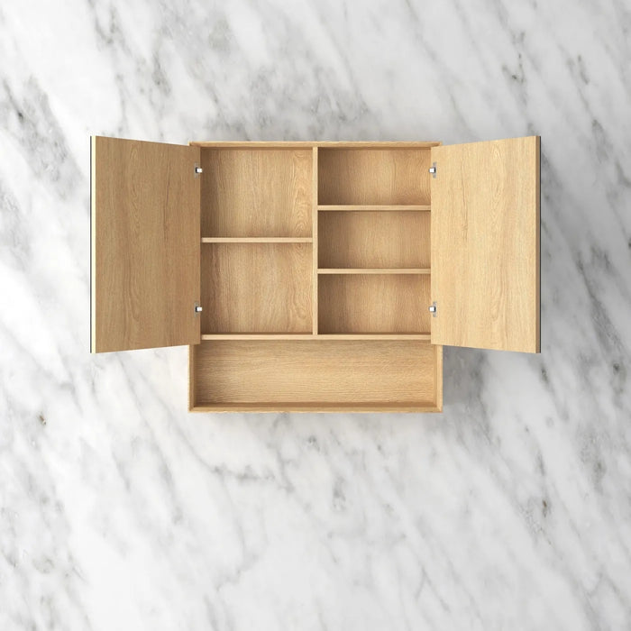 Open Otti Byron Shaving Cabinet - Woodland Oak BYWSV750L - The Blue Space