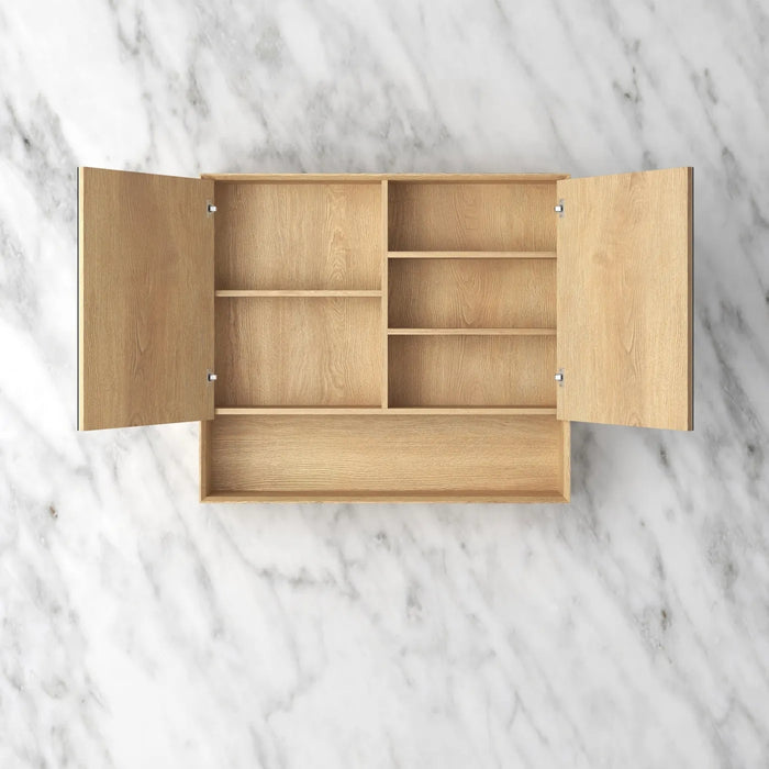 Open Otti Byron Shaving Cabinet - Woodland Oak BYWSV900L - The Blue Space