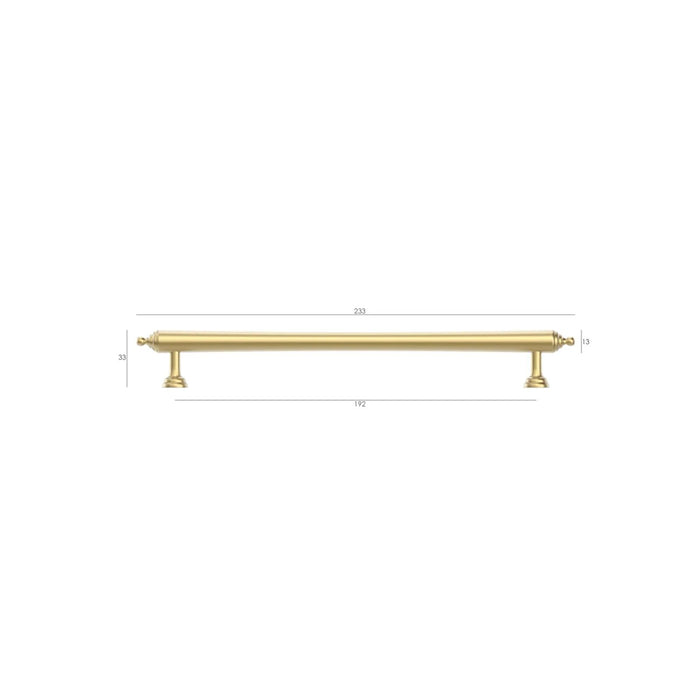 Details Otti Heirloom Pull Handle 233mm Brushed Brass HEHDL192-BB - The Blue Space
