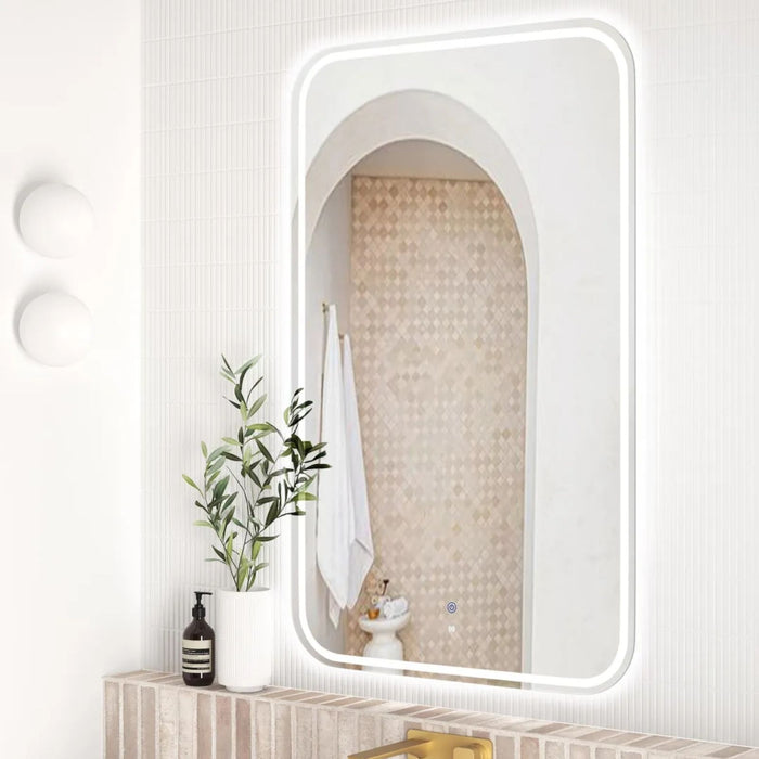 Side Otti LED Newport 1200mm x 750mm Frameless Tuffi Mirror LED-SQ1275 - The Blue Space