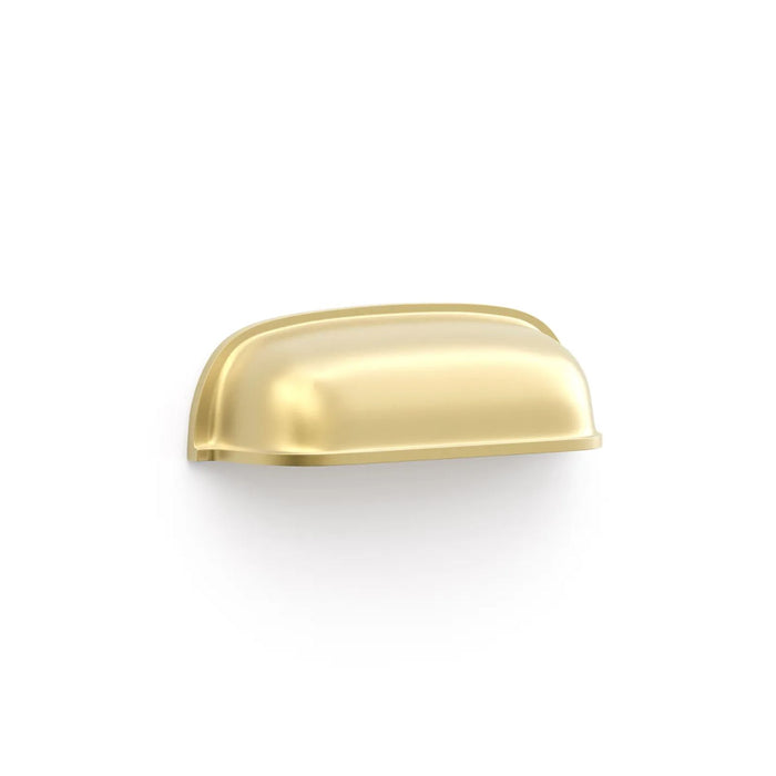 Side Otti Newport Cup Pull 90mm Brushed Brass NEHDL76-BB - The Blue Space