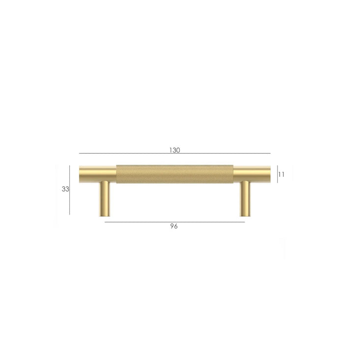 Details Otti Nord Pull Handle 130mm Brushed Brass NOHDL96-BB - The Blue Space