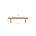 Details Otti Nord Pull Handle 130mm Brushed Brass NOHDL96-BB - The Blue Space