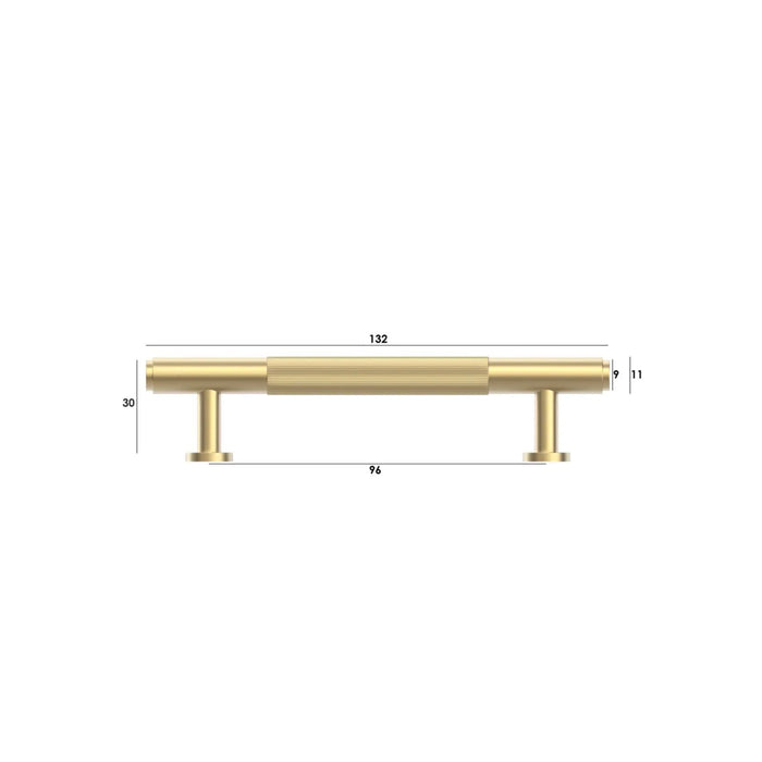 Details Otti Soho Pull Handle 132mm Brushed Brass SOHDL96-BB - The Blue Space