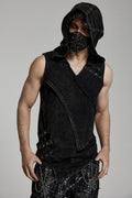 mens punk asymmetric tank top