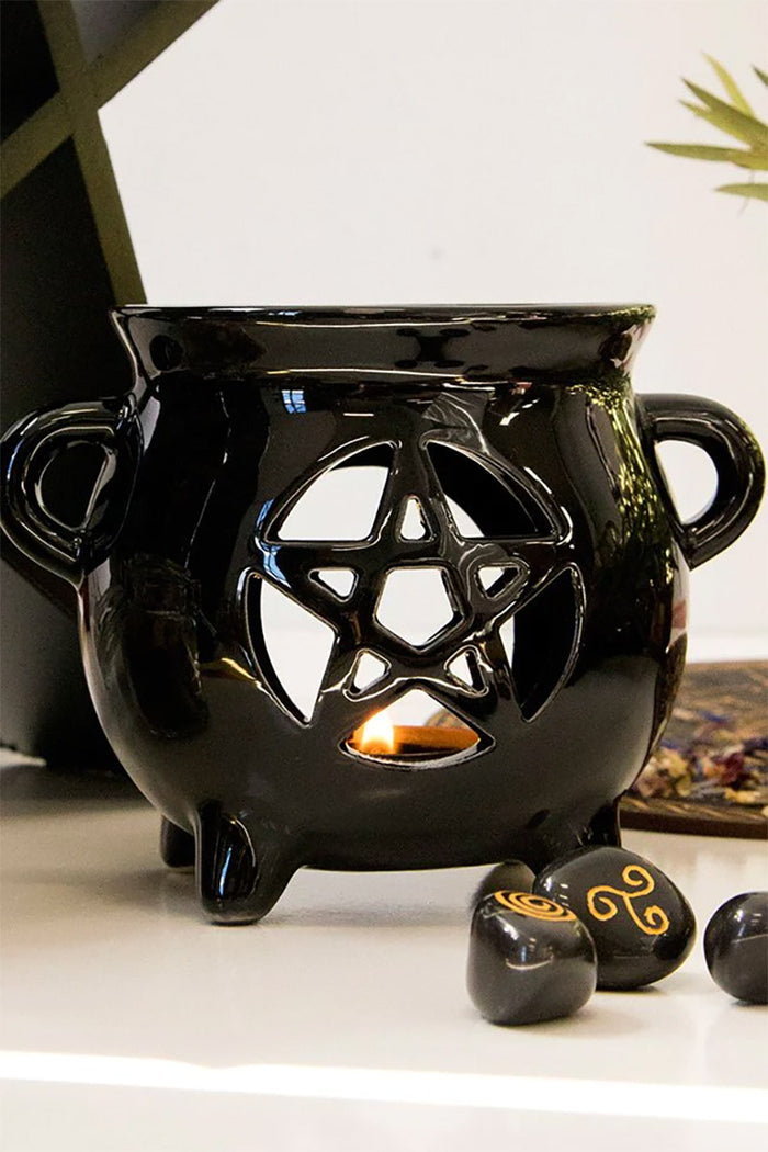 Pentagram Cauldron Oil Burner