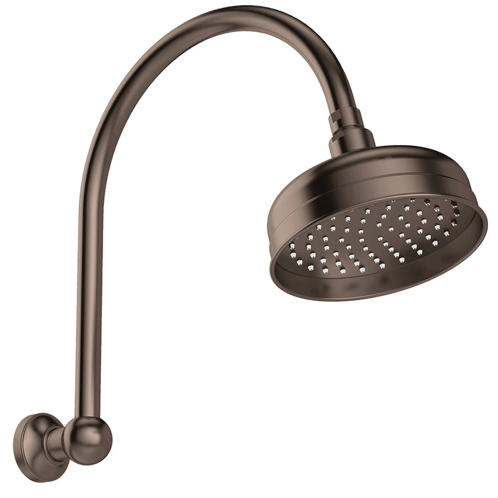 Phoenix Cromford High Rise Shower Arm Rose - Brushed Bronze 134-5300-24 - The Blue Space