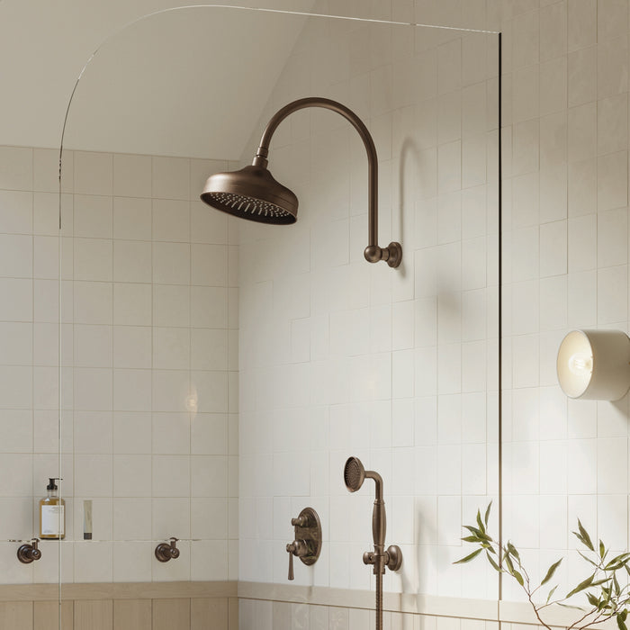 Phoenix Cromford Shower Rose 210mm - Brushed Bronze