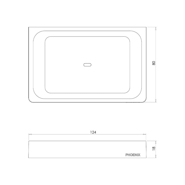 Technical Drawing Phoenix Gloss Soap Dish - Brushed Bronze GS895-24 - The Blue Space