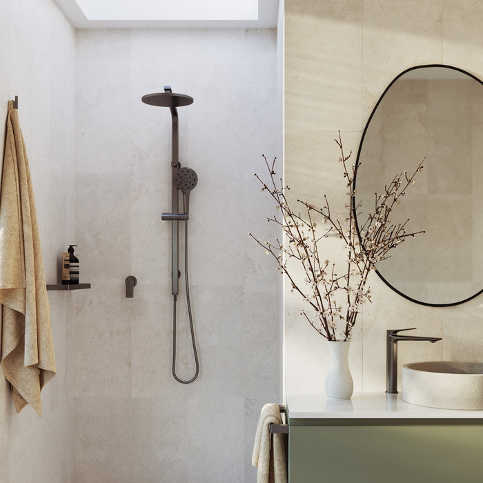 Phoenix Kusabi SwitchMix Shower / Wall Mixer Fit-Off Kit - Brushed Carbon