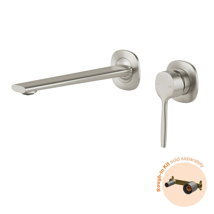 Phoenix Switchmix Wall Basin Bath Mixer Set 200mm Fit Off Kit Only - Brushed Nickel 139-2812-40-1 - The Blue Space