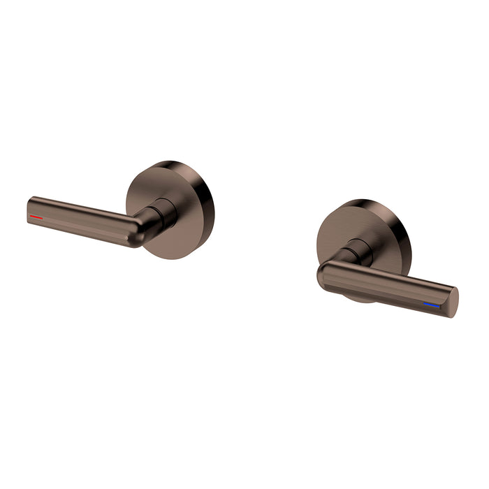 Phoenix Vivid Slimline Plus Lever Wall Top Assemblies - Brushed Bronze 119-0601-24-1 - The Blue Space