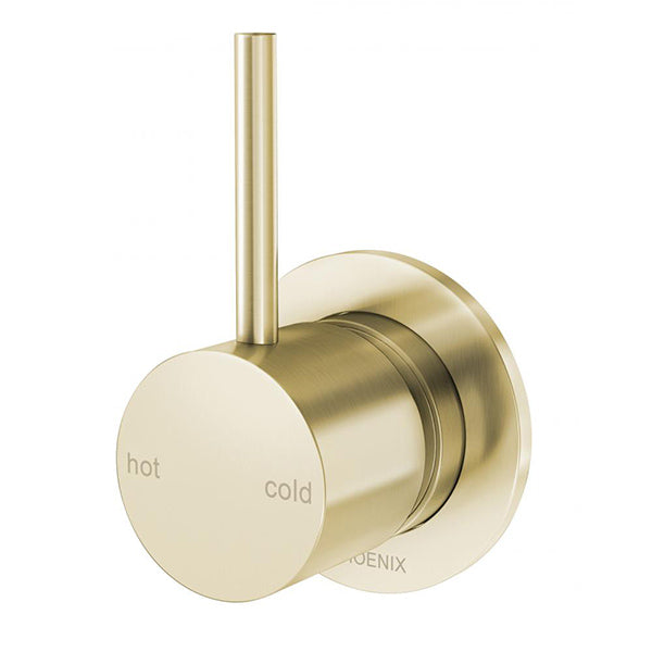 Phoenix Vivid Slimline Up Shower/Wall Mixer - Brushed Gold - The Blue Space