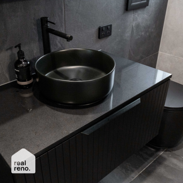 Phoenix Vivid Slimline Vessel Mixer-Matte Black Real Reno