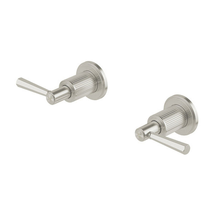 Phoenix Wiltern Wall Top Assemblies Extended Spindles 15mm - Brushed Nickel 144-0671-40-1 - The Blue Space