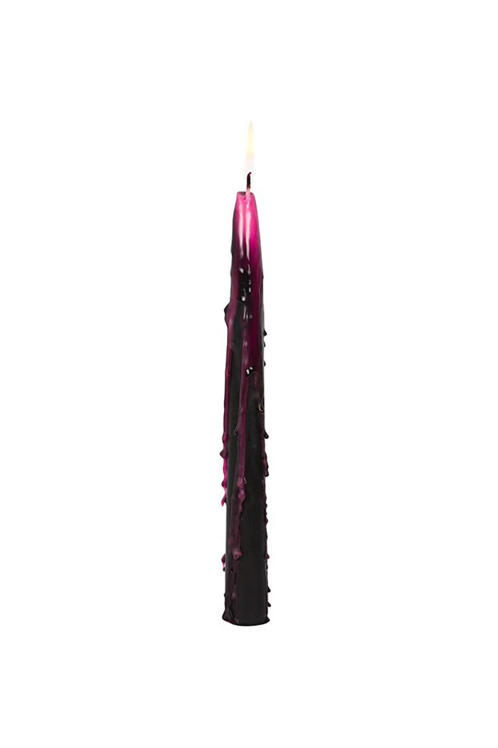 emo creepy cute bleeding black and pink pastel goth candle set for candelabra