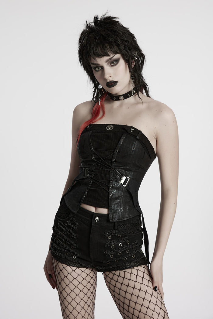 womens punk bustier top