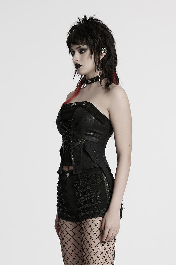 womens punk bustier top by punk rave