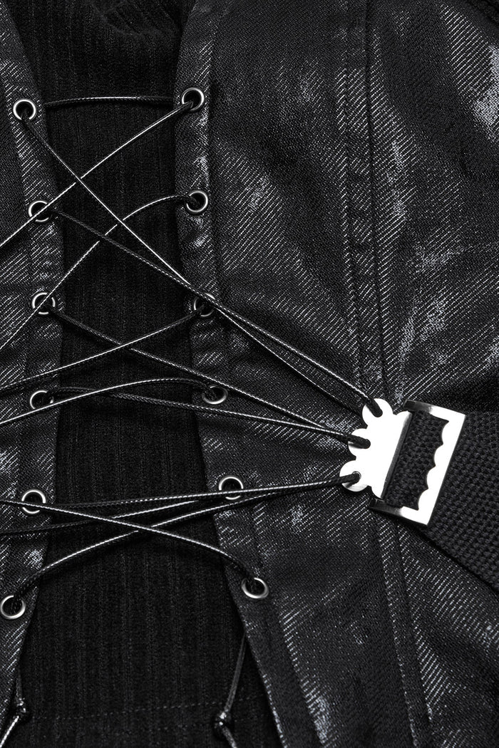 stapless lace-up womens punk bustier top