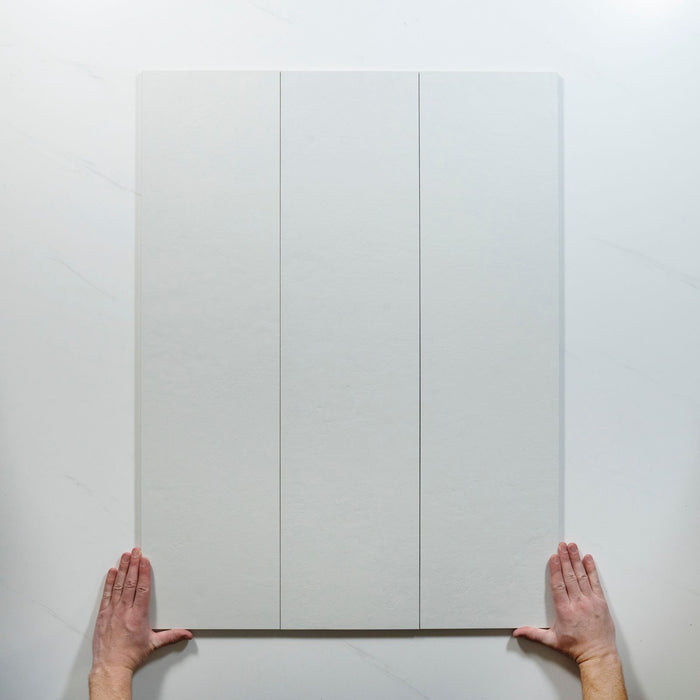 Pattern Lay WIth Hand Plastra Smooth White Matte Porcelain Tile 22.5 x 900mm RIGCLOSM1 - The Blue Space