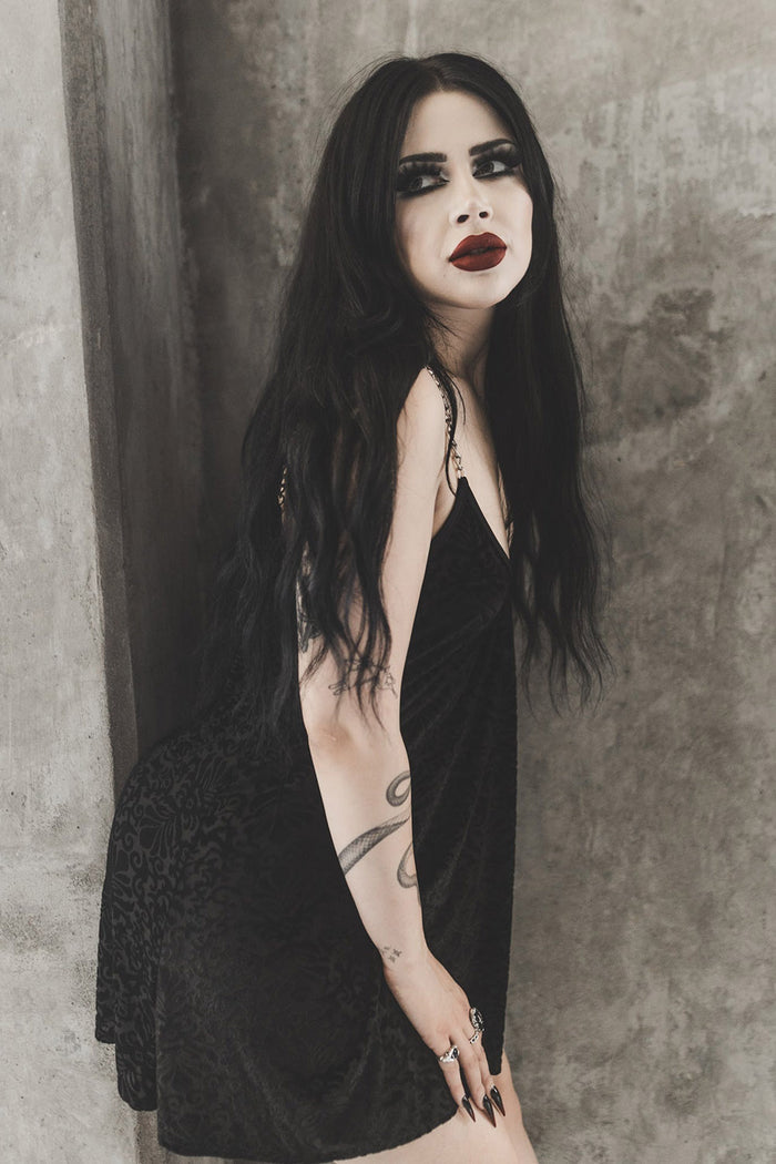 womens gothic mini dress