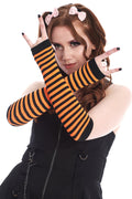 Pumpkin Patch Arm Warmers [BLACK/ORANGE]