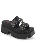 brass knuckles and bullet punk vegan leather sandals
