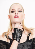 Punk Spiked Leather Gloves