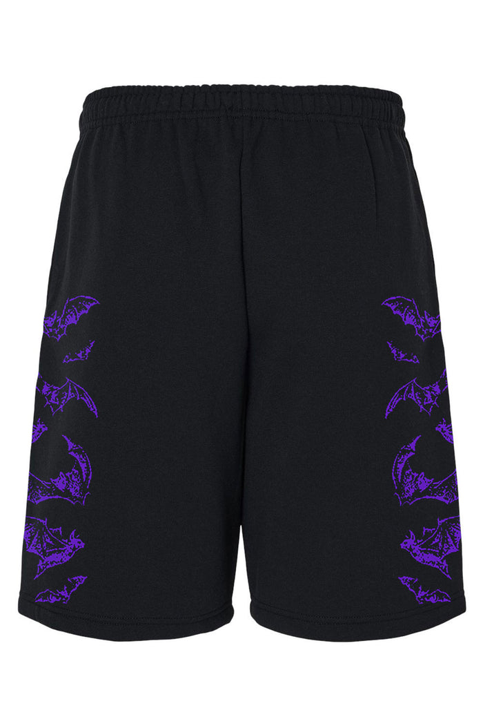 unisex black street goth jersey shorts