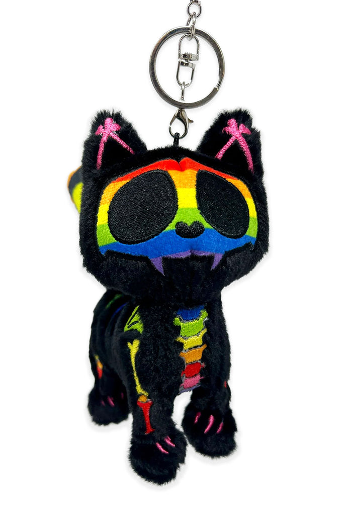 VampireFreaks rainbow skelekitty keychain