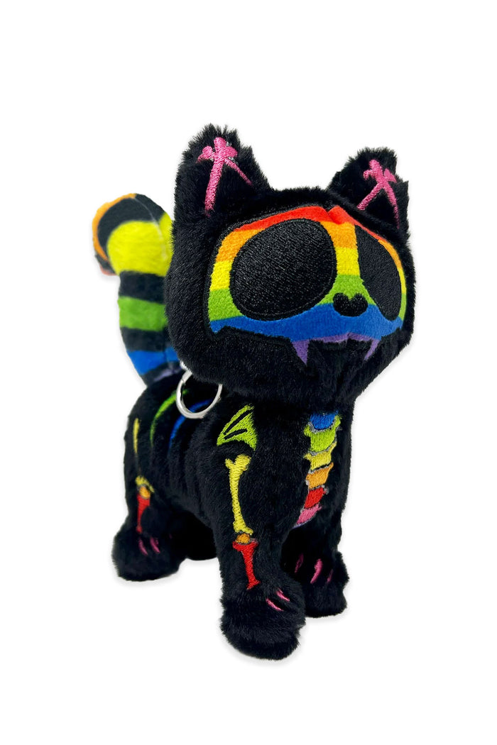 VampireFreaks rainbow cat skelekitty keychain