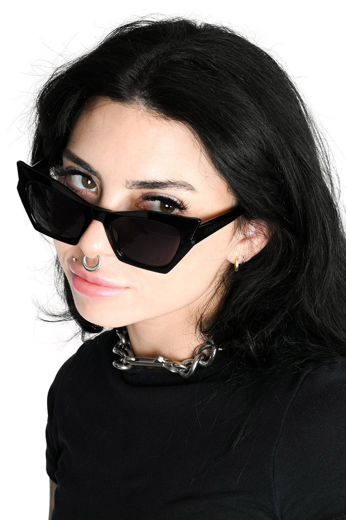 cat eye gothic sunglasses