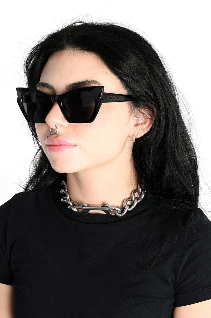 uv protected cat eye gothic sunglasses