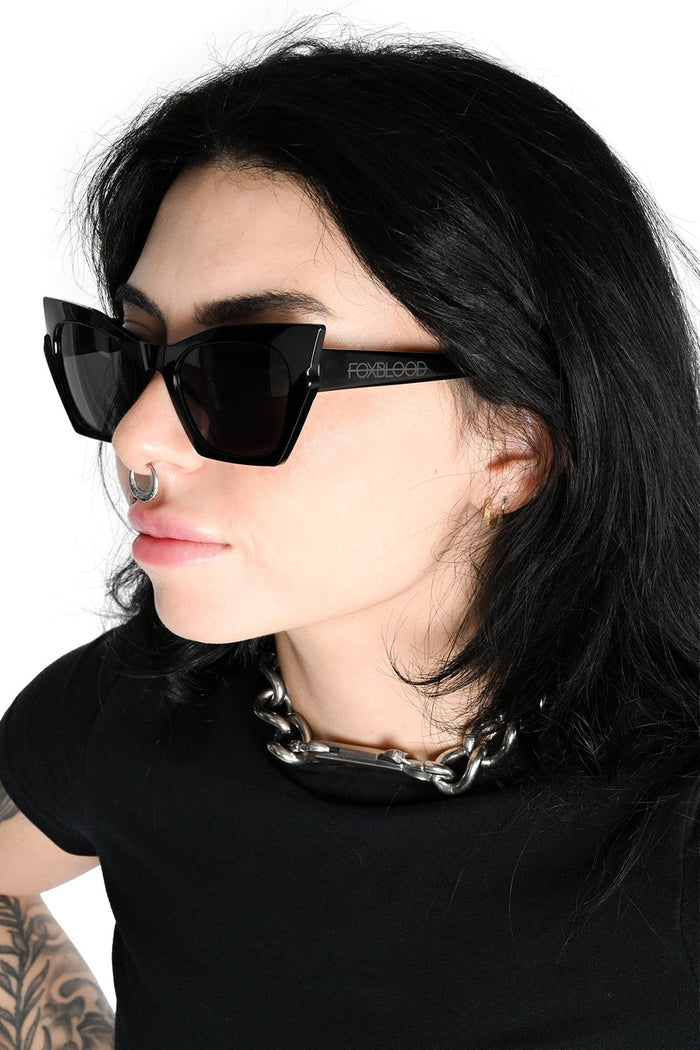 rockabilly uv protected cat eye gothic sunglasses