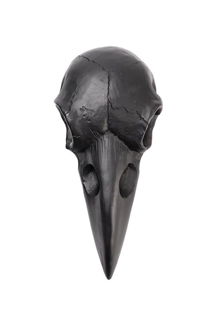 gothic raven shaped hand mirror