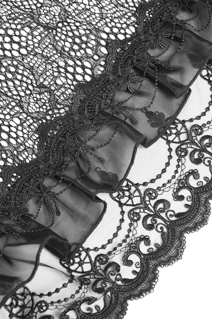 vampire gothic ruffle skirt
