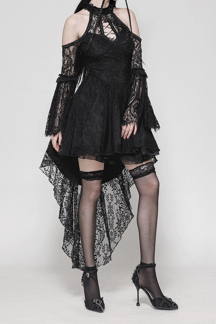 womens gothic halterneck dress