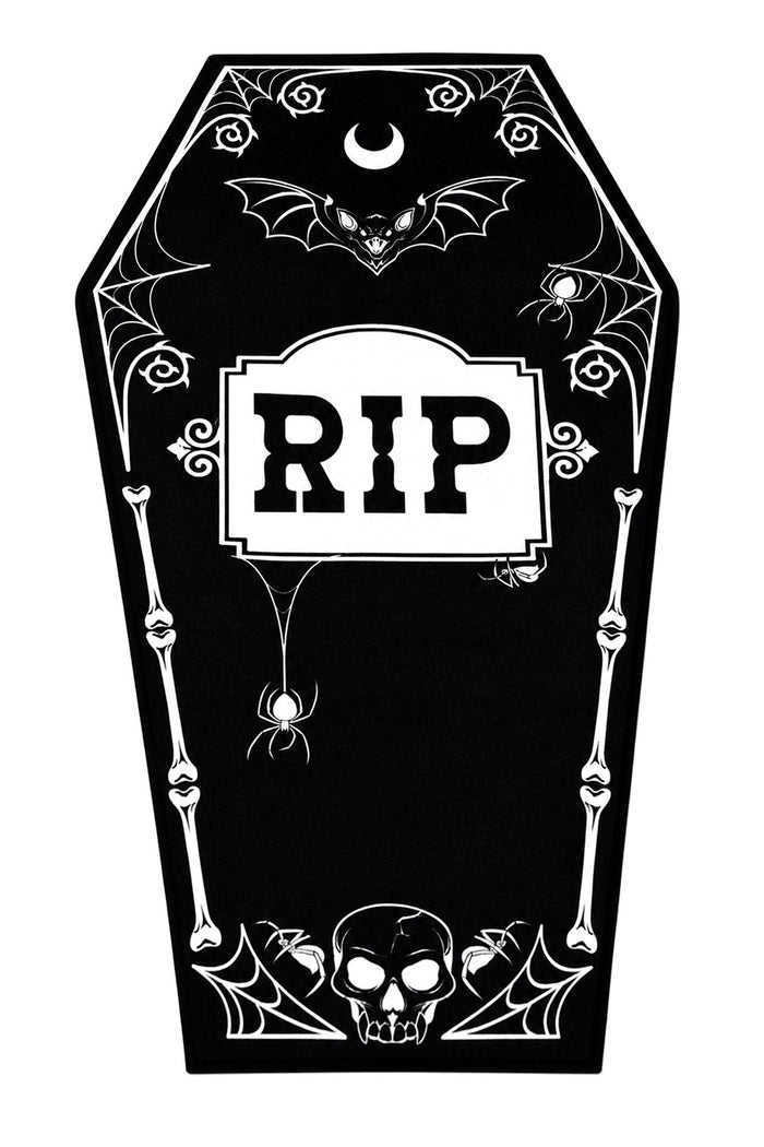 coffin shaped gothic rug for indoors