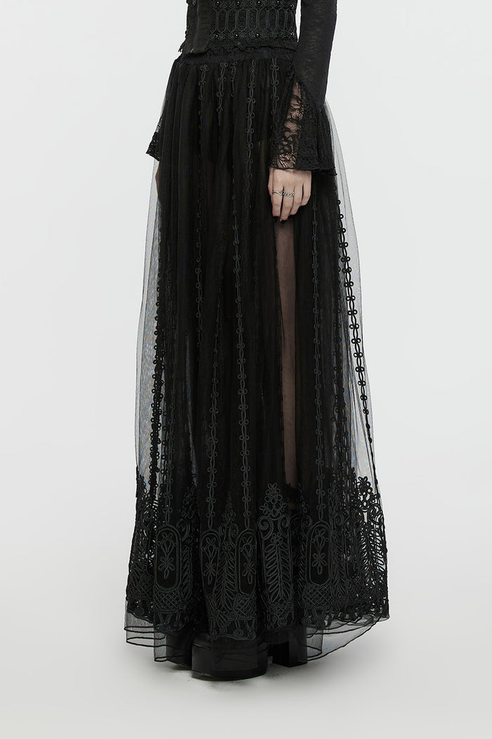 mesh goth skirt