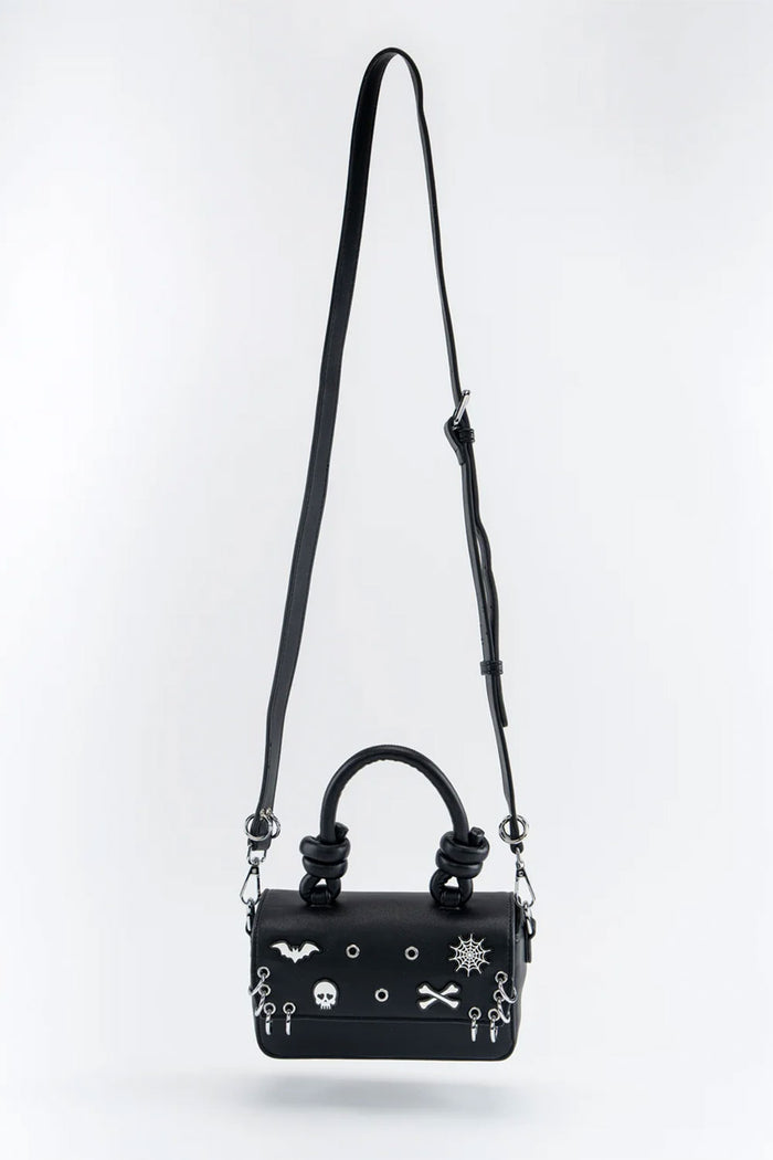 vegan leatherette crossbody punk handbag purse