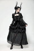 puffed sleeve maxi dress
