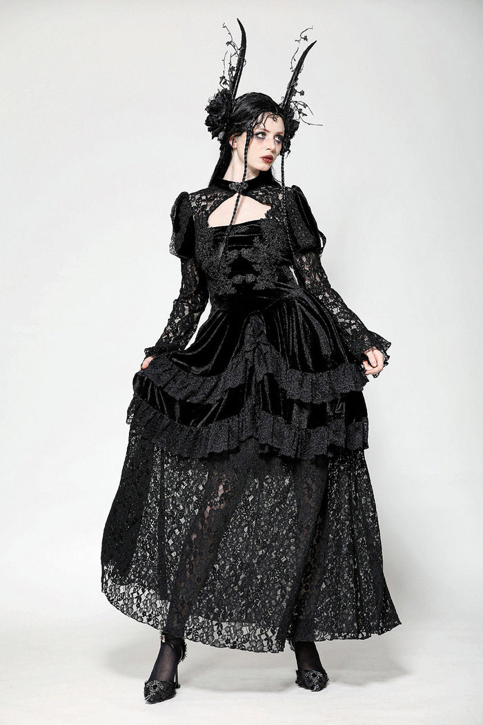 puffed sleeve maxi dress