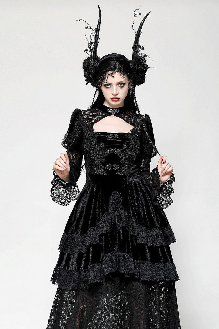 long lace skirt gothic gown